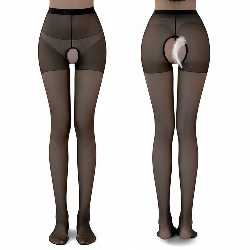 SheerGoddess™ Crotchless Sheer Pantyhose | Open Gusset Tights