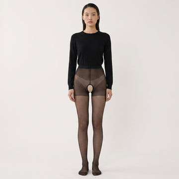 SheerGoddess™ Crotchless Sheer Pantyhose | Open Gusset Tights
