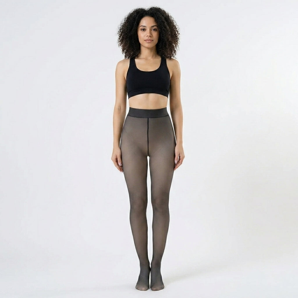 VelvetSheer™ Fleece Lined Thermal Tights | Fake Sheer Pantyhose